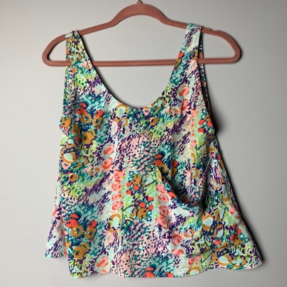 Silk Yanak of Beverly Hills Floral Print Top - Picture 1 of 7